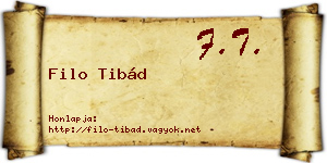 Filo Tibád névjegykártya